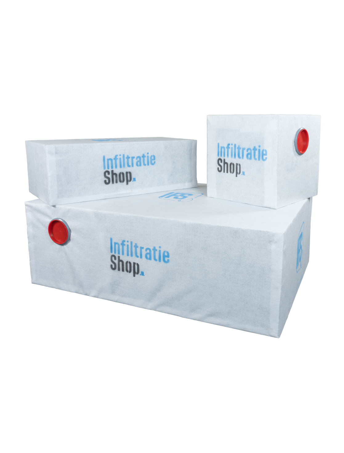 Infiltratiekrat 900 Liter - 180L x 120B x 40H cm, 1 x 125mm, standaard