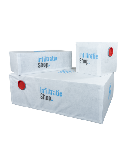Infiltratiekrat 900 Liter - 180L x 120B x 40H cm, 1 x 125mm, standaard