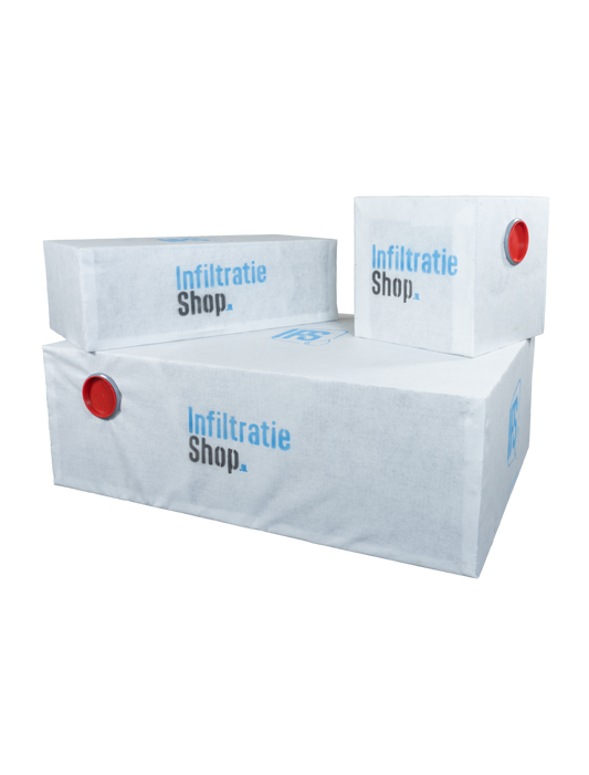 Infiltratiekrat 440 Liter - 120L x 60B x 60H cm, 1 x 125mm, zwaar